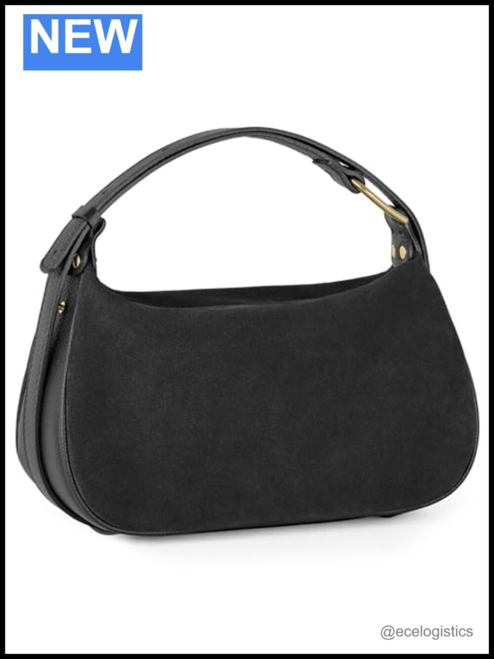Genuine Leather Crossbody Bag Women Suede Calfskin Adjustable Strap